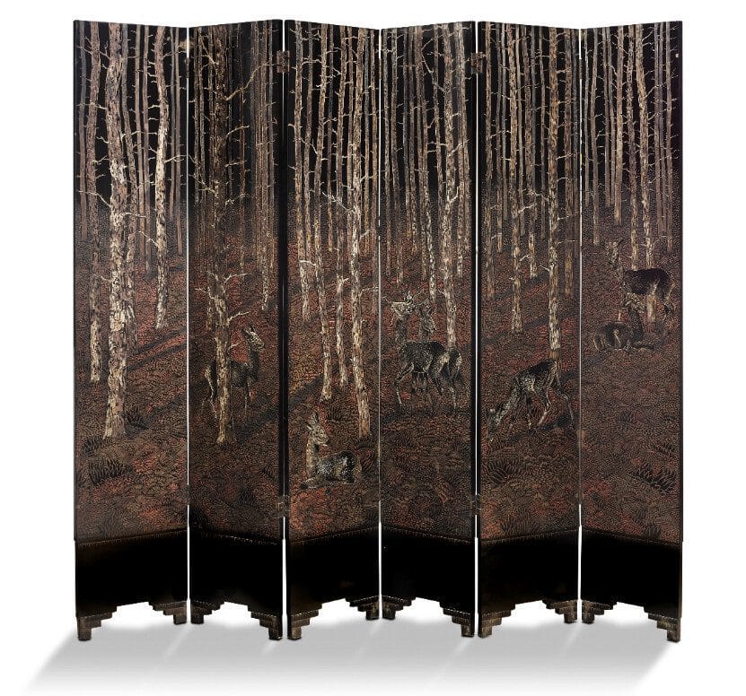 Jean Dunand, 'Les Biches' folding screen, circa 1926. Estimate: £50,000 - 70,000