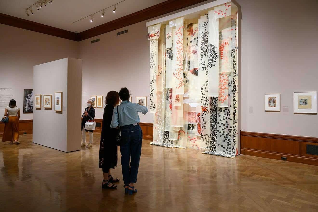 Installation view Shahzia Sikander: Extraordinary Realities at The Morgan Library & Museum, June 17 - September 26, 2021, Photography: Casey Kelbaugh, courtesy of The Morgan Library & Museum