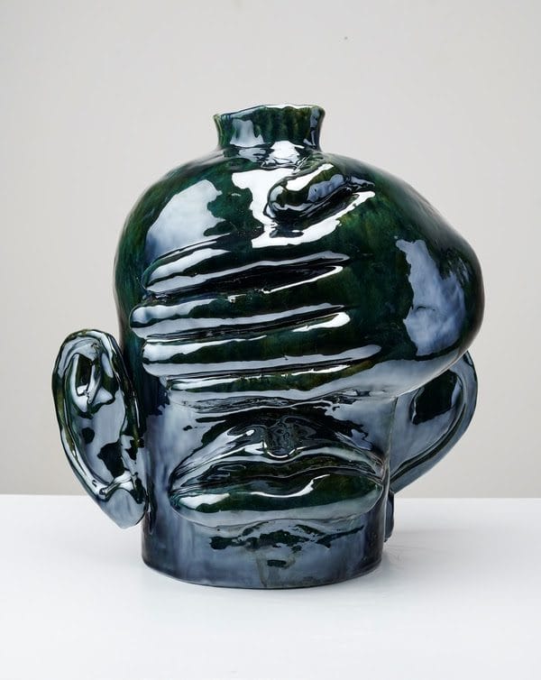 Woody De Othello, Closed Reflection, 2021; ceramic and glaze. Courtesy of the artist and Jessica Silverman, San Francisco. Photo: John Wilson White