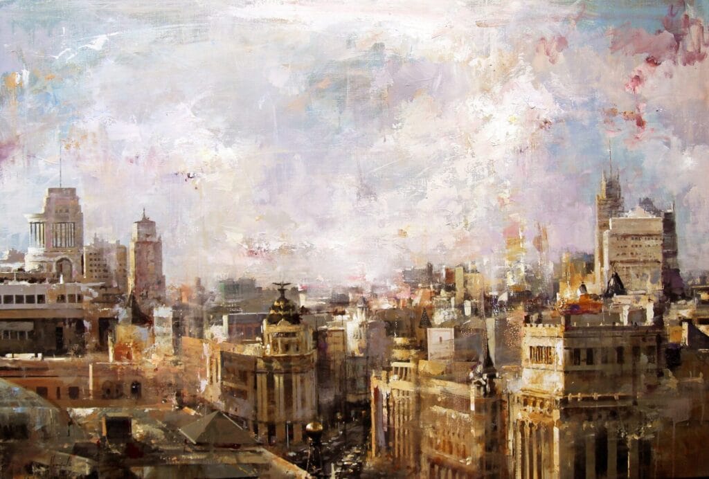 Urréjola . Panorámica de Madrid 100 x 146 cm.