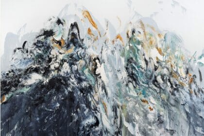 Maggi Hambling, Wall of water VI, 2011, oil on canvas, 78 x 89 in., 198.1 x 226.1 cm