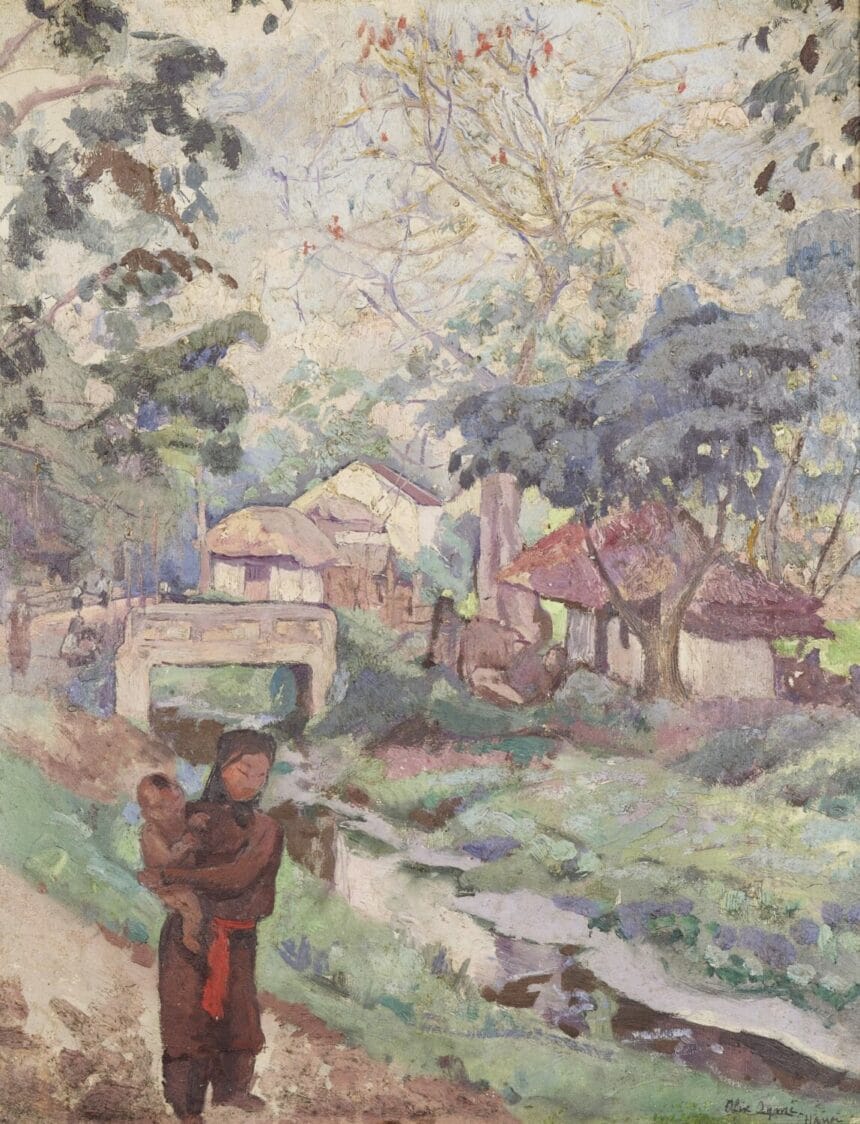 Alix Aymé (French, 1894-1989), Hanoi (link) circa 1925-26, oil on wood panel, 41 x 30 cm Estimate: HK$ 120,000 - 160,000