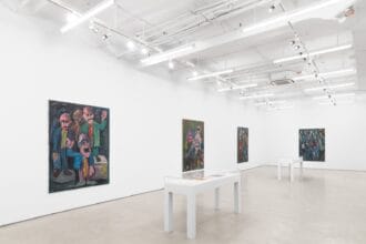 Installation view: Hassan Sharif: Political Paintings (2008-2009), 2022, Alexander Gray Associates, New York