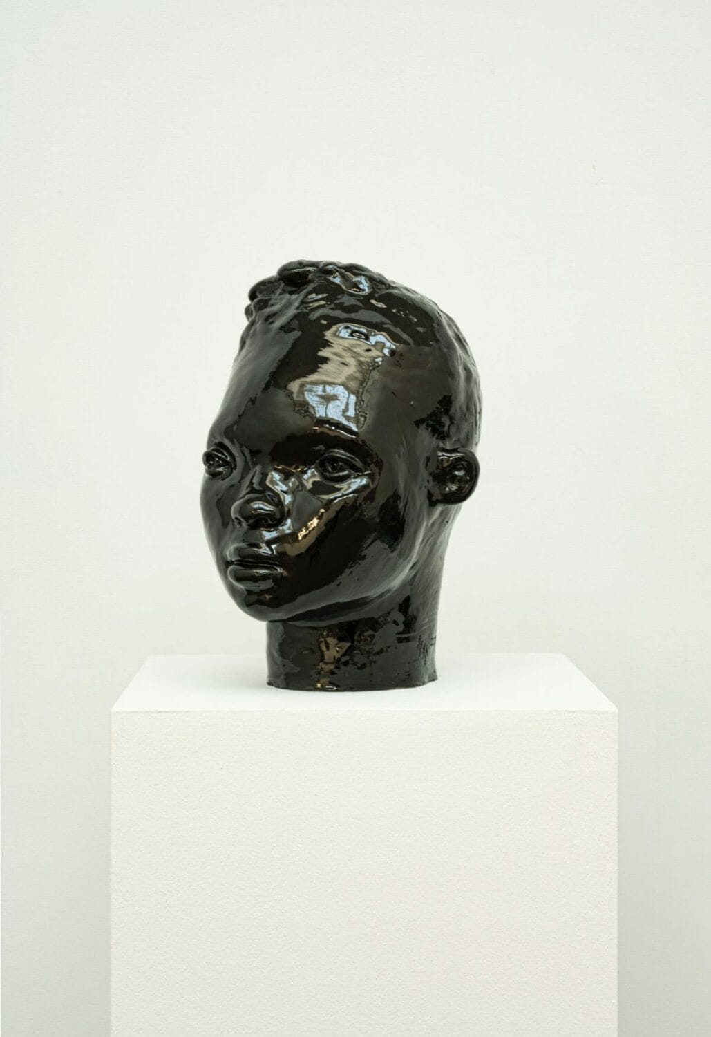 Ebony, 2021, earthenware, glaze, 14.5 x 9 x 11 inches, 36.8 x 22.9 x 27.9 cm