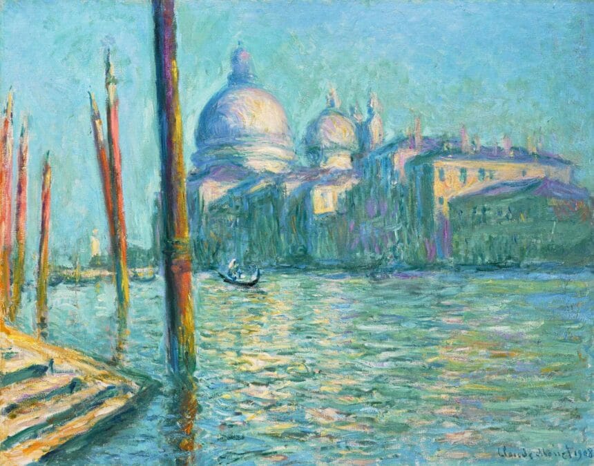 CLAUDE MONET’S LE GRAND CANAL ET SANTA MARIA DELLA SALUTE. Image Courtesy of Sotheby's