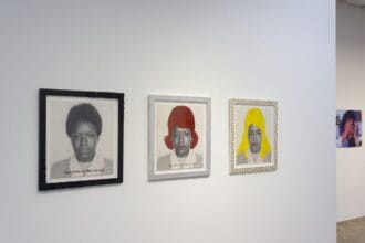 Vicki Meek, At What Point Do We Disappear? Black Women's Obsession with White Femininity, 2022, Installation view, Talley Dunn Gallery