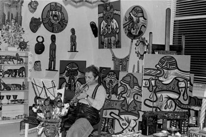 Maryan in his apartment at the Chelsea Hotel. Pho- to: John Lefebre, courtesy Marion Lefebre. Courtesy the Estate of Maryan and Venus Over Manhattan, New York, and Kamel Mennour, Paris.