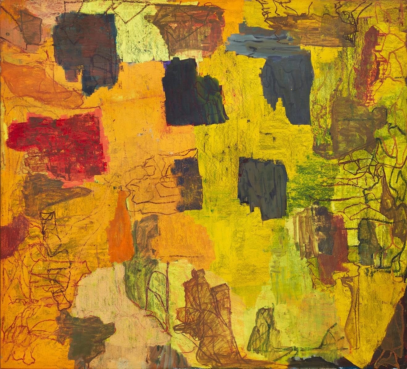 Per Kirkeby, “Untitled”, 1995 Oil on canvas 78 3/4 x 86 1/2 inches (200 x 220 cm)