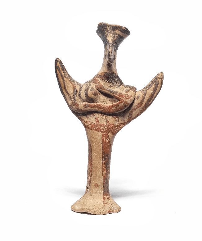 3,000-year-old Mycenean terracotta Kourotrophos. Estimate: £3,000-5,000