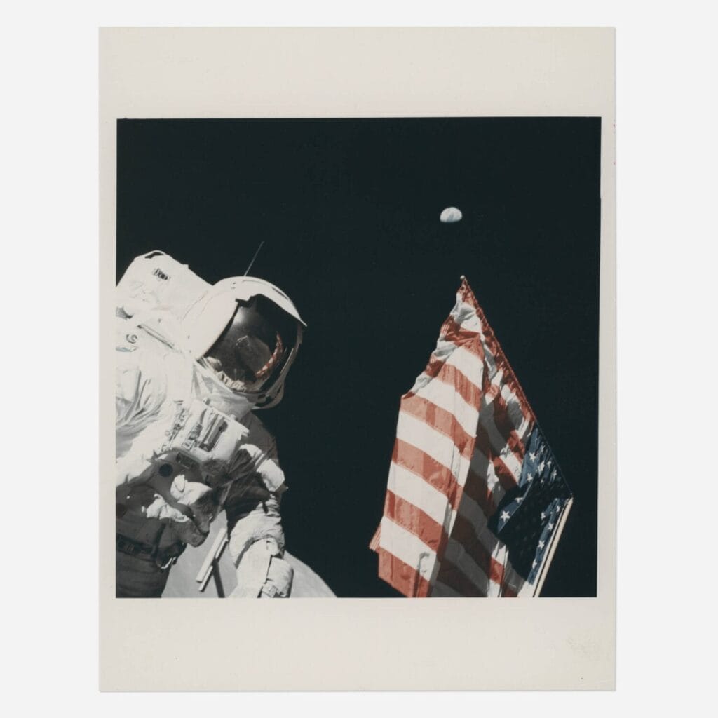 Earth and the US flag