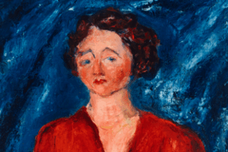 Chaïm Soutine (1893-1943), La femme en rouge au fond bleu