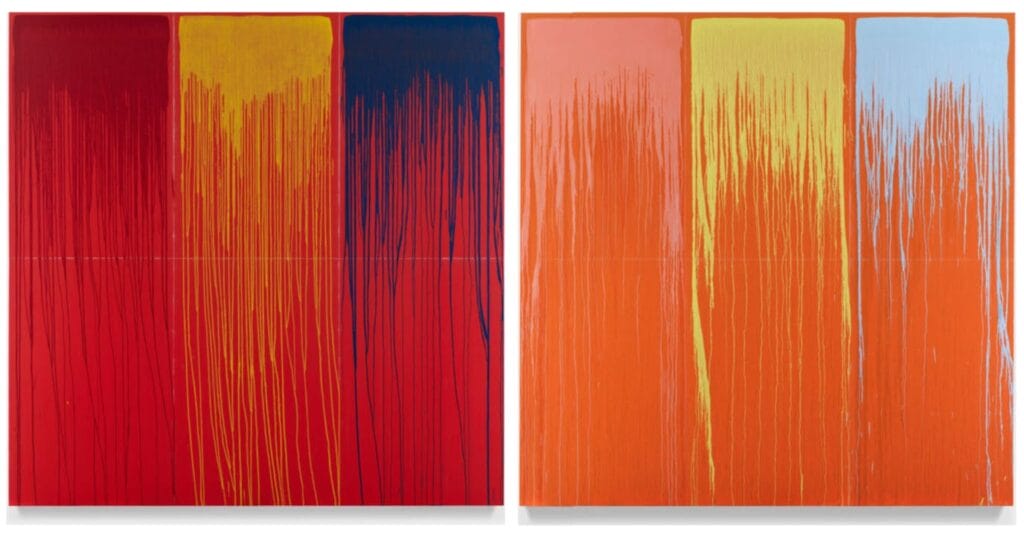 Pat Steir Rainbow Waterfall #4