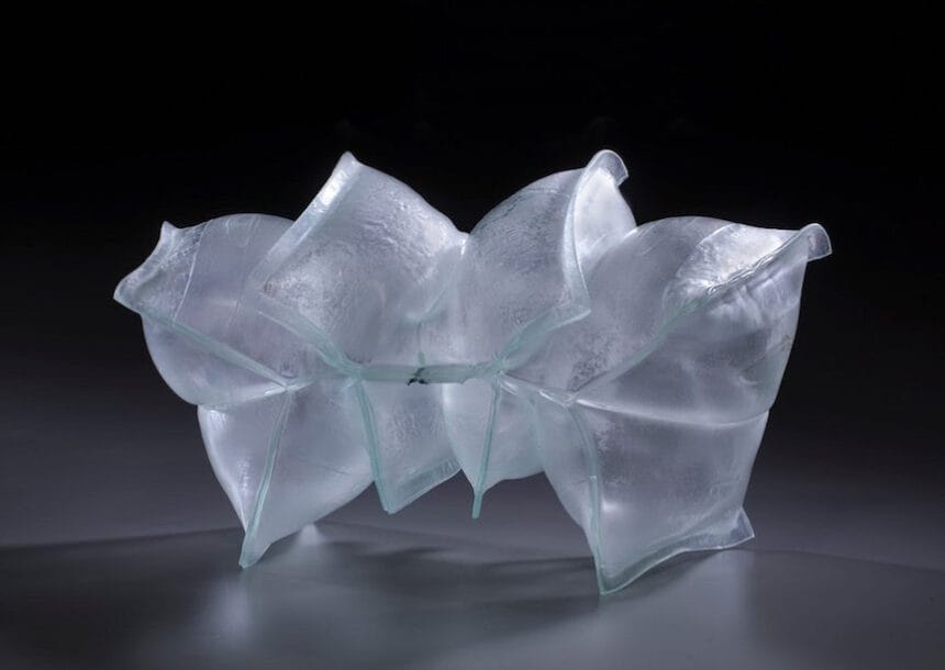 untitled(inflatable) no. 55, 2008, fused and inflated glass, 12 x 20 x 9 in