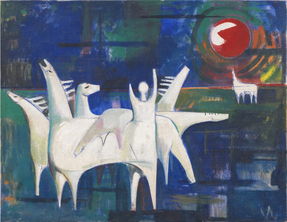 Al Qamar (1966), by Kadhim Hayder (Iraq, 1932-1985), sold for £635,400