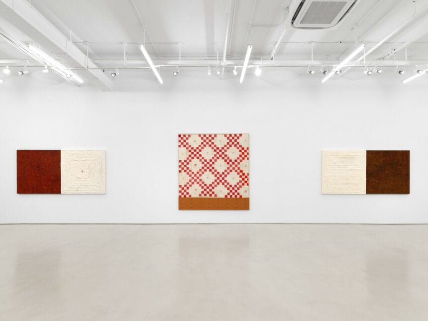 Installation view: Harmony Hammond: Accumulations, Alexander Gray Associates, New York, 2023