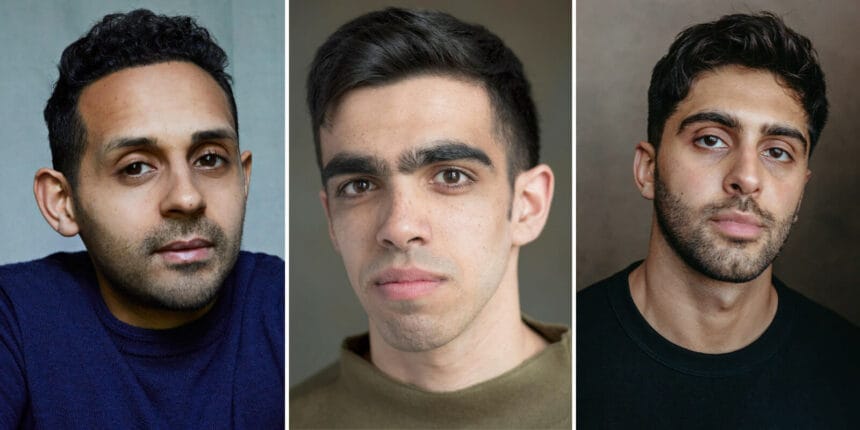 From left to right: Salman Akhtar (photographer: Robert Harper), Omar Bynon (photographer: Clare Park), Arian Nik (photographer: Harry Livingston)