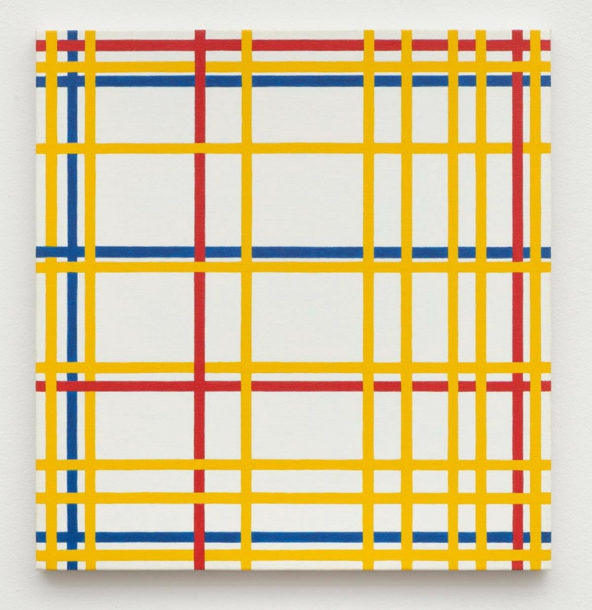 Richard Pettibone, Piet Mondrian, 'New York City', 1942, 2004 Oil on canvas 11 3/8 x 10 7/8 inches (28.9 x 27.6 centimeters)