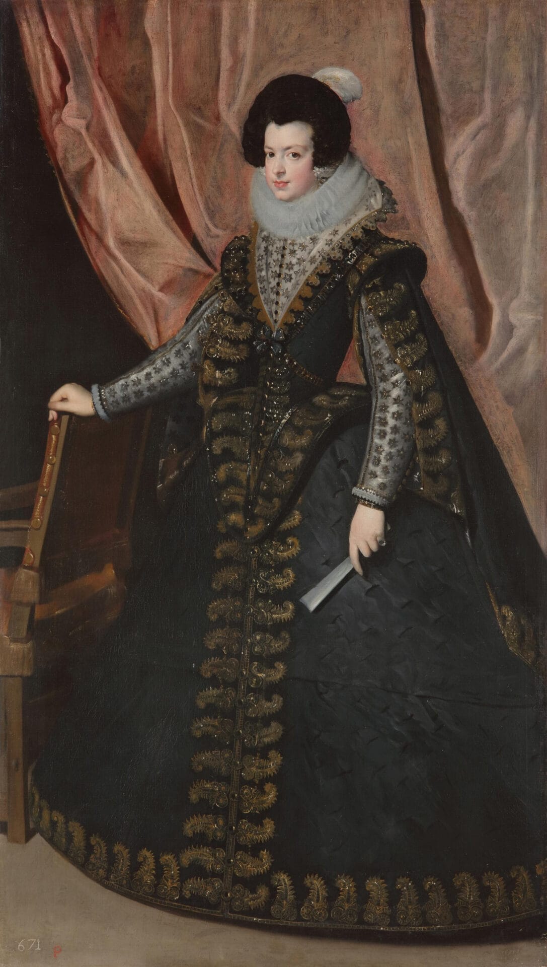 Diego Velázquez’s. Portrait Of Isabel De Borbón, Queen Of Spain