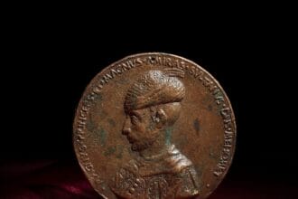 The Magnus Princeps Relief: A unique and early bronze portrait medallion of the Ottoman Sultan Mehmed II, Italy, circa 1450. Estimate: £1,500,000-2,000,000.