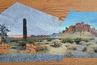 Paul Paiement, Nexus - Apache Junction, Arizona, 2024 acrylic on plywood, 24 x 57 inches (61 x 144.7cm)