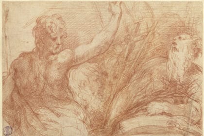 Parmigianino (1503–1540). Studies of Saints John the Baptist and Jerome